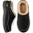 thumbnail image 1 of Men's Slip On Moccasin Slippers, Indoor/Outdoor Warm Fuzzy Comfy House Shoes, Fluffy Wide Loafer Slippers, 1 of 6