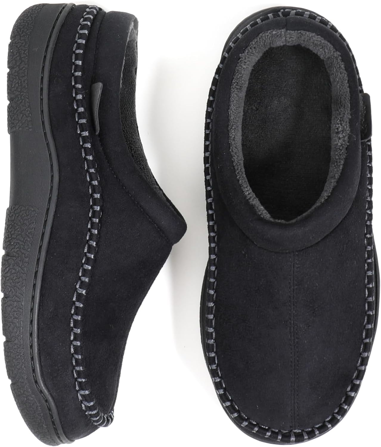 mens wide moccasin slippers