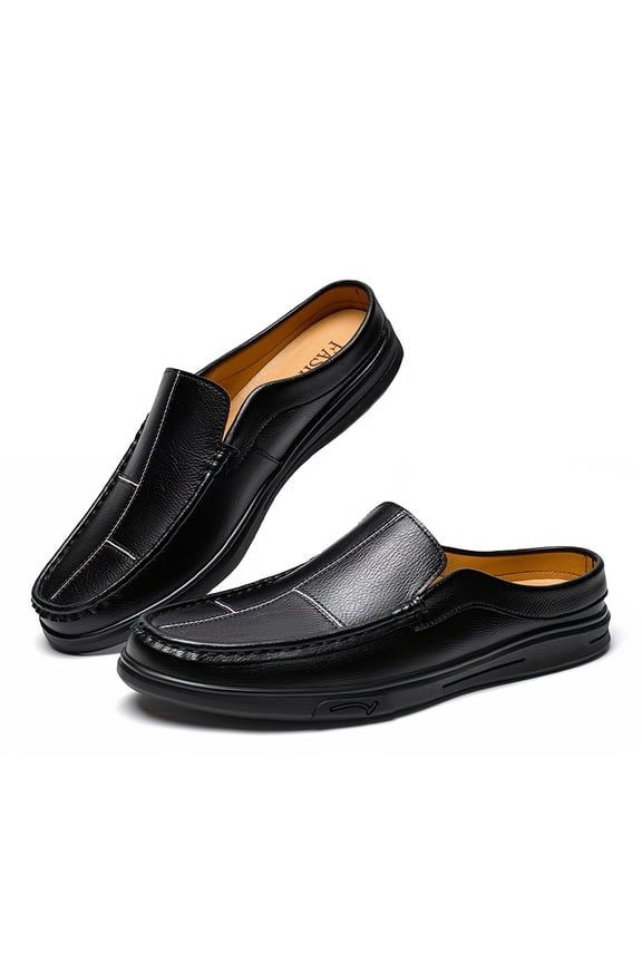 Men's Slip-On Mule Loafers, Lightweight Non-Slip Casual Backless Shoes for Outdoor Walking Travel Driving and Everyday Comfort Wear