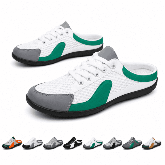 Men's Slip-On Mule Sneakers Backless Anti-Slip Walking Shoes - Lightweight Breathable Casual Sport Shoes for Driving Travel