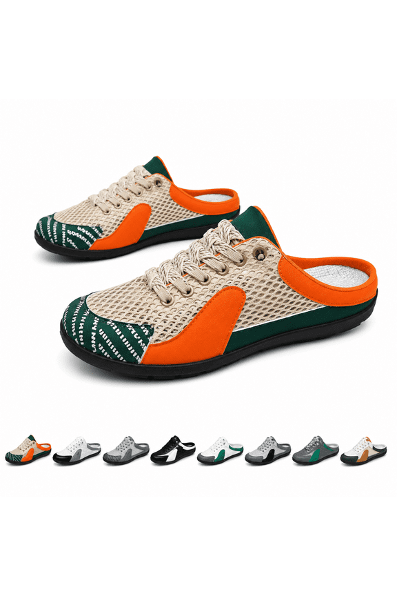 Men's Slip-On Mule Sneakers Backless Anti-Slip Walking Shoes - Lightweight Breathable Casual Sport Shoes for Driving Travel