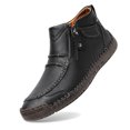 thumbnail image 1 of Menâs -On Orthopedic Leather Boots,Menâs Handmade Leather -On Driving Boots,Men Side Zipper Orthopedic Shoes for Driving Hiking, 1 of 9