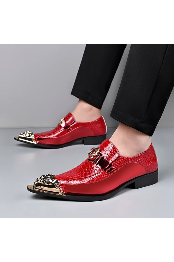 Men’s Slip-On Party Shoes Trendy Comfortable Lightweight Casual Dress Sneakers for Weddings Night Out Social Events and Eye-Catching Everyday Outfits