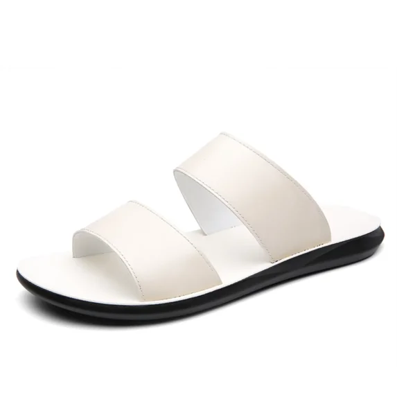 Men's Slip On Slides Sandals Comfortable Lightweight Open Toe Anti-Slip Flat Summer Casual Slippers Indoor Outdoor Walking Beach Sandals