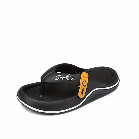 Men's Slip-On Slippers with Non-Slip Sole & Cushioned Insole - All-Terrain PU Indoor/Outdoor Shoes, Spa/Gym/Pool Footwear - Lightweight Easy-Clean (No Laces/Elastic) - Ideal Gift for Dad/Husband/Boyf