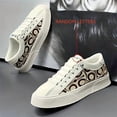 thumbnail image 1 of Men's Slip-On Sneakers, Breathable Casual Shoes, Trendy Footwear with Embroidered Print, White, Spring 2025, 1 of 9