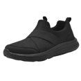 thumbnail image 1 of Men's Slip On Sneakers Casual Fashion Wedge Walking Shoes Wide Width Non Slip Sport Orthopedic Footwear, 1 of 5