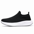 thumbnail image 1 of Men's Slip On Sock Walking Shoes Knit Upper Thick Cushioned Sole Casual Sneakers for Daily Commute, 1 of 8
