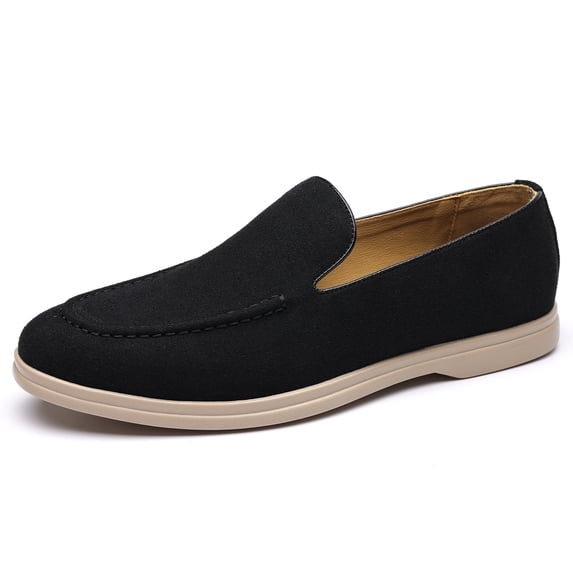 Men's Slip On Suede Texture Flat Loafer Casual Shoes