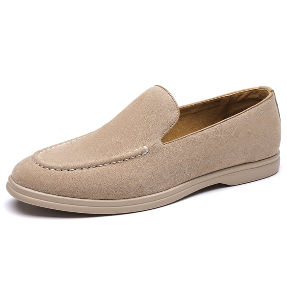 Men's Slip On Suede Texture Flat Loafer Casual Shoes