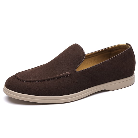 Men's Slip On Suede Texture Flat Loafer Casual Shoes