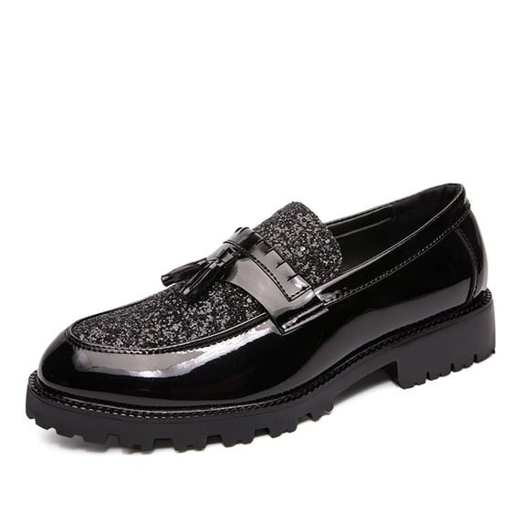 Men's Slip‑On Tassel Decorated Loafer Shoes, Round Toe Rubber Thick Tread Outsole Liner‑Free Construction Breathable Design For Summer Daily Casual Occasions