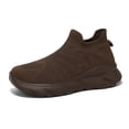 thumbnail image 1 of Men's Slip On Walking Shoes Breathable Knit Upper Thick Sole Sock Sneakers for Casual Daily Commute, 1 of 7