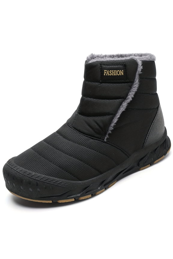 Men's Slip Resistant Snow Boots,Thermal Shoes,Windproof Boots Faux Fur Lining