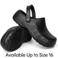 thumbnail image 1 of Men’s Slip Resistant Work Clogs, Waterproof Oil-Proof EVA Chef Shoes, Closed Toe Kitchen & Nursing Shoes, Lightweight, Black, Size 6-16, 1 of 7