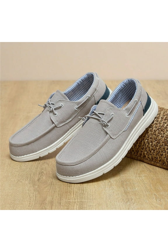 Men's Slip-on Canvas Loafers Casual Boat Shoes