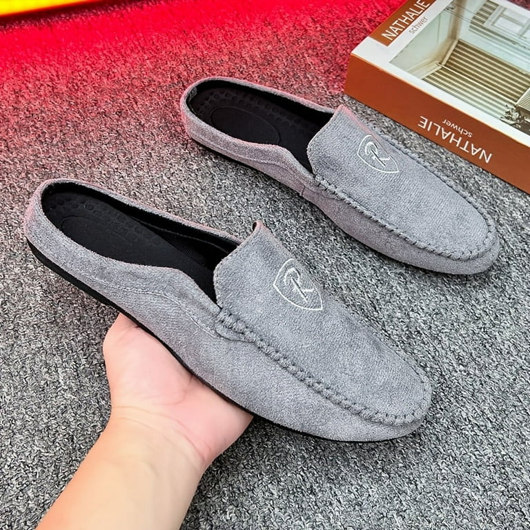 Men s Slip on Mules Casual Walking Slippers Outdoor Backless Moc Toe Loafers Open Back Shoes Walmart