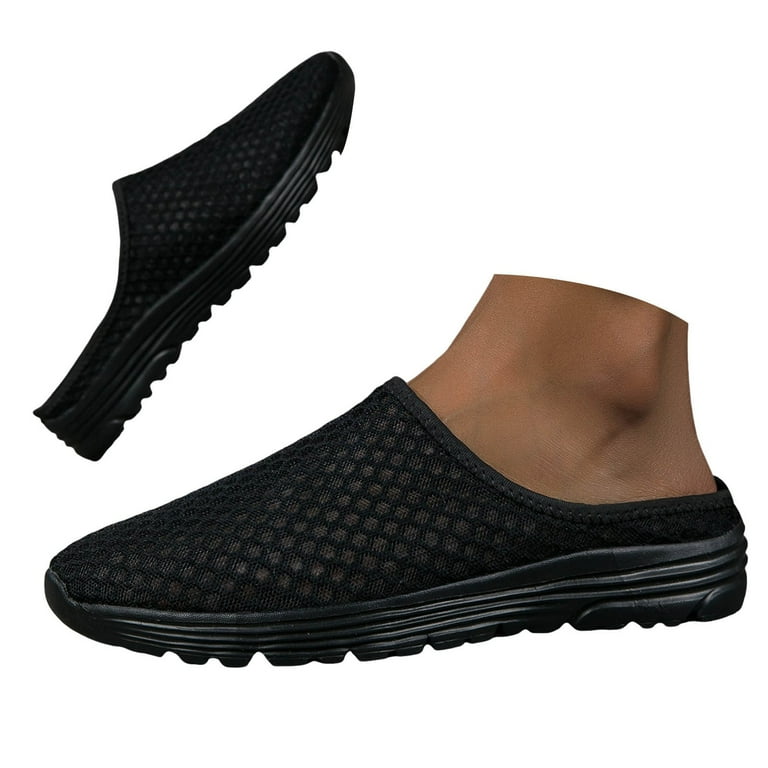 Men's Slip-on Mules Half Sneakers, Casual Walking Shoes Outdoor
