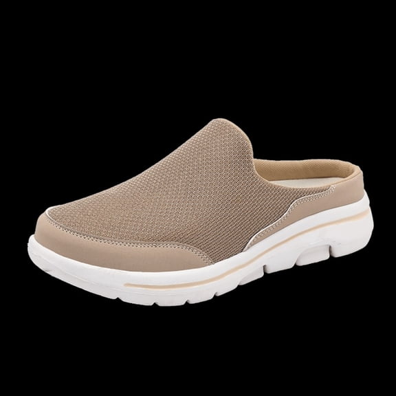 Men's Slip-on Mules Half Sneakers Casual Walking Shoes Outdoor Backless Sneakers