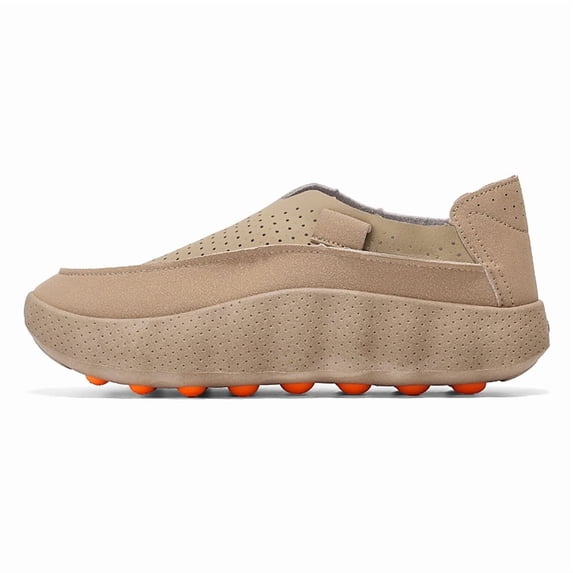 Men's Slip‑on Perforated Platform Casual Shoes, Soft Upper Daily Footwear for Walking and Casual Outings