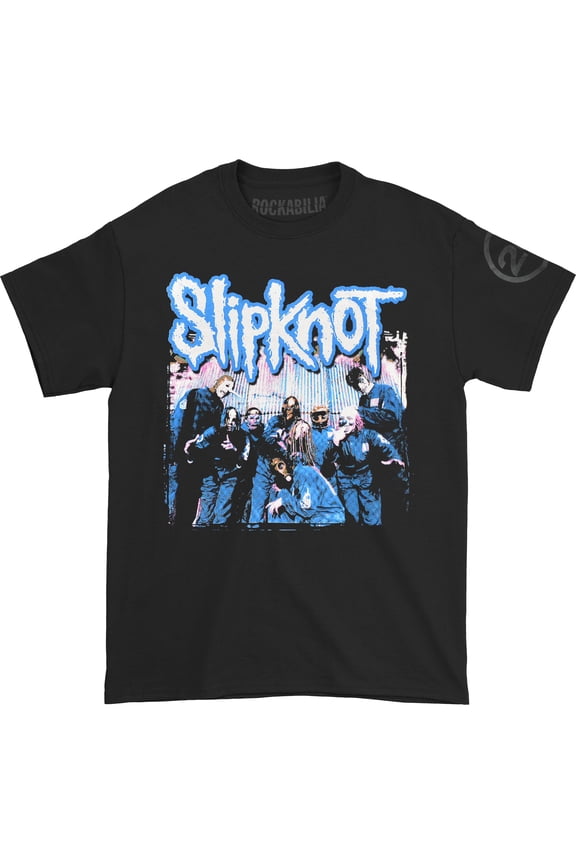 Men's Slipknot 20th Anniversary Tattered & Torn (Back Print) Slim Fit T-shirt X-Large Black