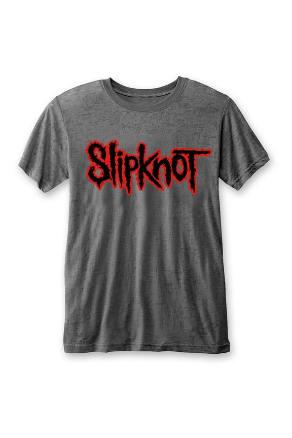 Men's Slipknot Logo Burn Out T-Shirt Vintage T-shirt X-Large Charcoal