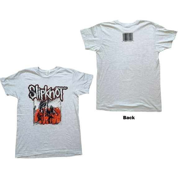 Men's Slipknot Self Titled (Back Print) Slim Fit T-shirt XX-Large Grey