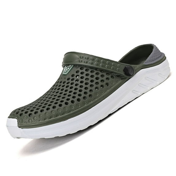Men's Slipper Flops Hollow Casual Couple Beach Unisex Out Sandal Flip Shoes Men's Rain Shoes