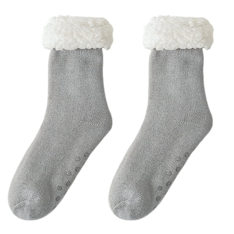 Men's Slipper Socks with Grips Non Slip Soft Cozy Fuzzy Fleece
