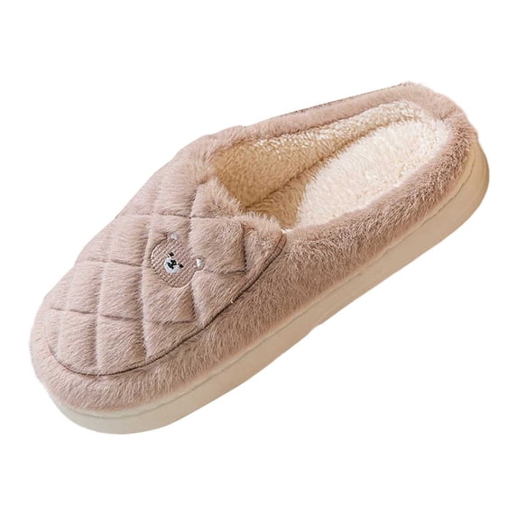 Men's Slipper Winter Lined Slippers Indoor Outdoor Cozy Comfort Shoes With Thick Warm Sole For Home