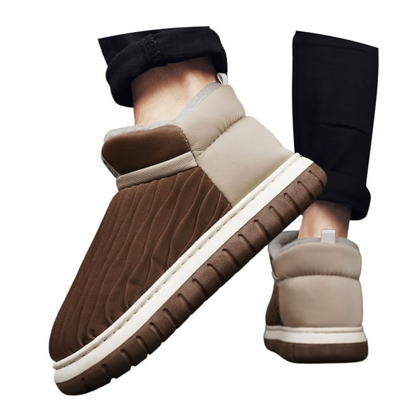 Men's Slippers Comfortable Thick Sole Warm Footwear for Autumn and Winter Fashionable Couple Design