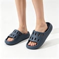 thumbnail image 1 of Men's Slippers EVA Sandals Quick-Dry Non-Slip Thick Sole Arch Support House Shoes Bathroom Shower Pool Beach Indoor Outdoor Summer Footwear (Dark Blue, 44), 1 of 6