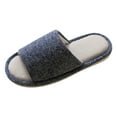 thumbnail image 1 of Men's Slippers Memory Foam Open Toe Slip On House Shoes All Seasons Non Slip Comfortable Casual Indoor Outdoor Couple Mens Slipper Size 40, 1 of 4
