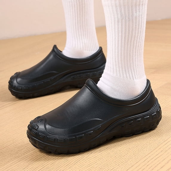 Men's Slippers On Arch Support Oversized Couple'S Chef Rain Boots Outdoor Wear Close Toe Mens Shoes