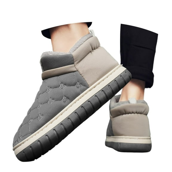 Men's Slippers Thick Sole Warm Comfortable Fashionable Footwear for Autumn and Winter