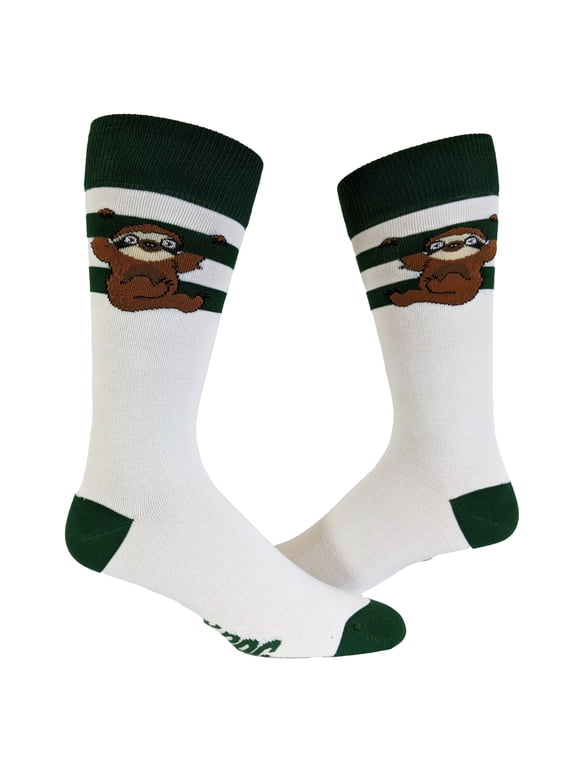 Men's Sloth Socks Funny Lazy Cuddly Animal Slow Zoo Vintage Novelty Footwear