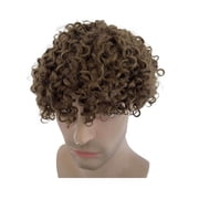 Men's Small Curly Hair Wigs - Soft, Fluffy, and Stylish Lace Hairpiece for a Natural Look