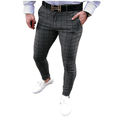 thumbnail image 1 of Men's Small Feet Plaid Trousers - Stylish Spring and Summer Fashion, 1 of 2