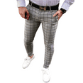 thumbnail image 1 of Men's Small Feet Plaid Trousers - Stylish Spring and Summer Fashion, 1 of 2
