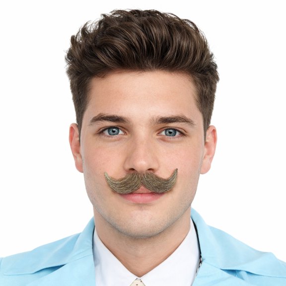 Men's Small Imperial Synthetic Hair Mustache | Multiple Color Options | HPO