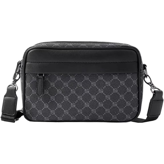 Men's Small Shoulder Bag,Multi Pocket Cross Body Bag,Messenger Bag,Durable Wear-resistant and Waterproof for Work and Travel. (Black)