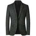 thumbnail image 1 of Men's Small Suit Korean Top Handsome Casual Single Suit Middle-aged Men's Spring and Autumn Men's Jacket-black-XXL, 1 of 5