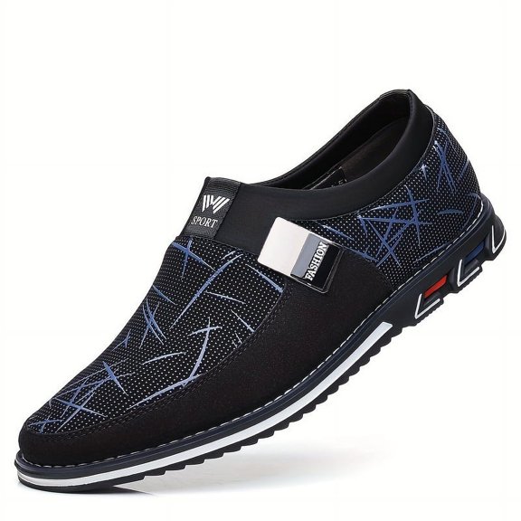 Men's Smart Casual Slip On Loafers With Assorted Colors, Dress Up Walking Shoes, Middle aged men's footwear