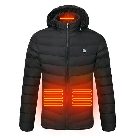 Men's Smart USB Abdomen Back Neck Four Electric Heating Warm Cotton Clothes