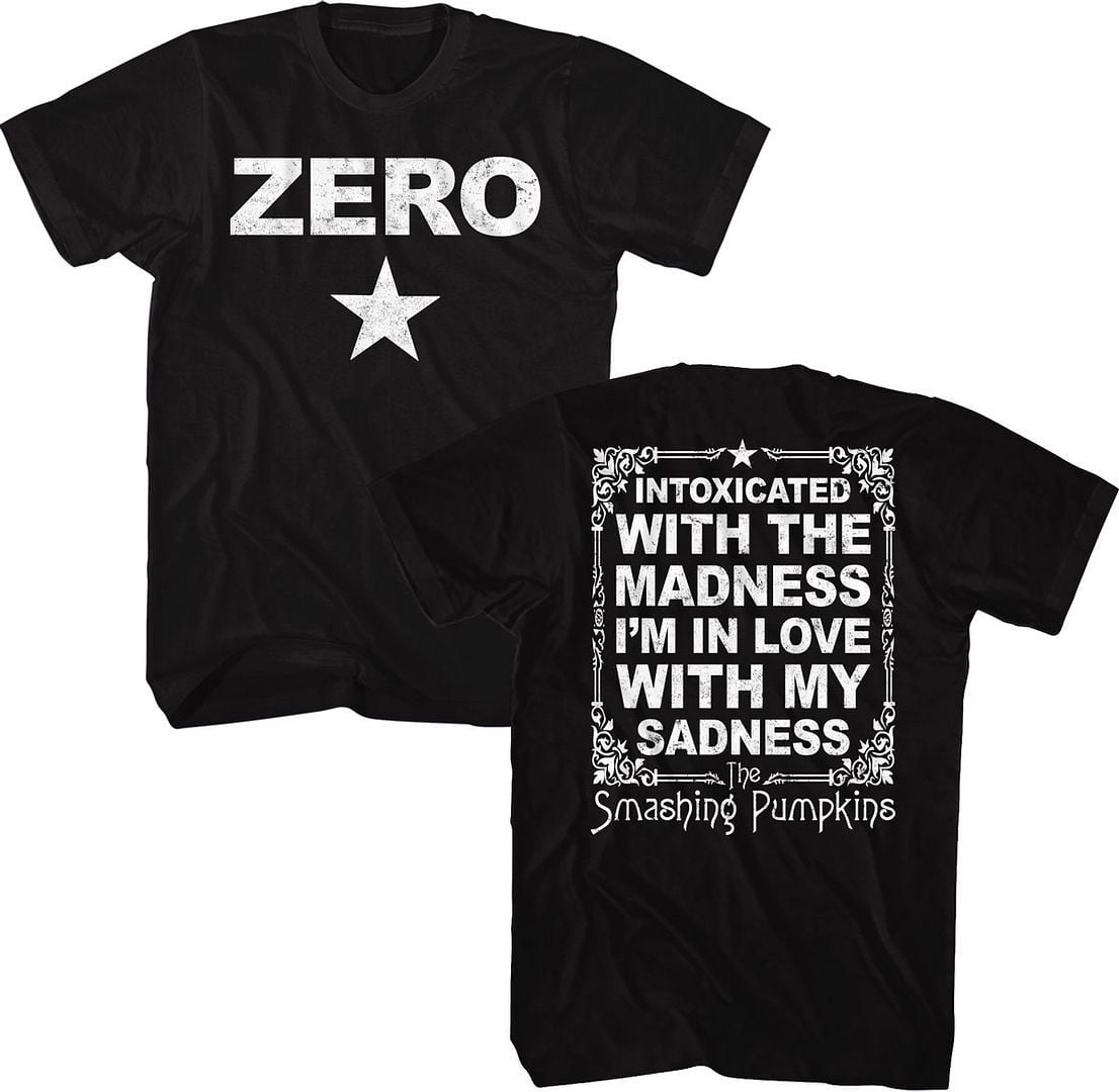 Smashing Pumpkins Zero and Lyrics Black T-Shirt - Walmart.com