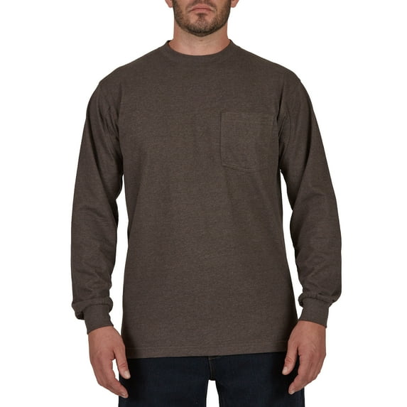 Men's Smith's Workwear Extended-Tail Pocket Tee Color: Charcoal Heather Size: XXL