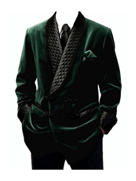 Men's Smoking Jacket Quilted Robe 