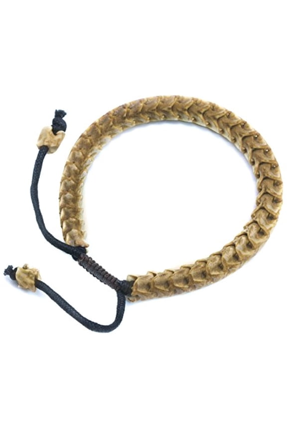 Men's Snake Bracelet Spine Bone Adjustable, 8" 9" 10"