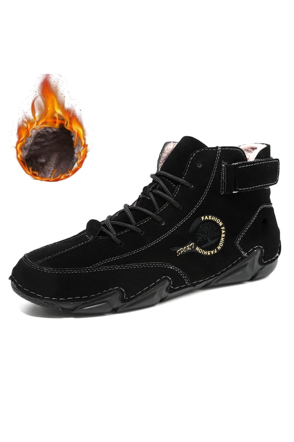 Men's Sneakers Fashionable Suede Casual Comfort High Top Ankle Boots Warm Outdoor Footwear for Active