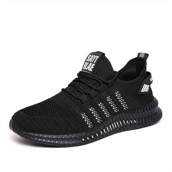 Men's Sneakers For Running Jogging Trendy Knitted Breathable Lightweight Comfy
